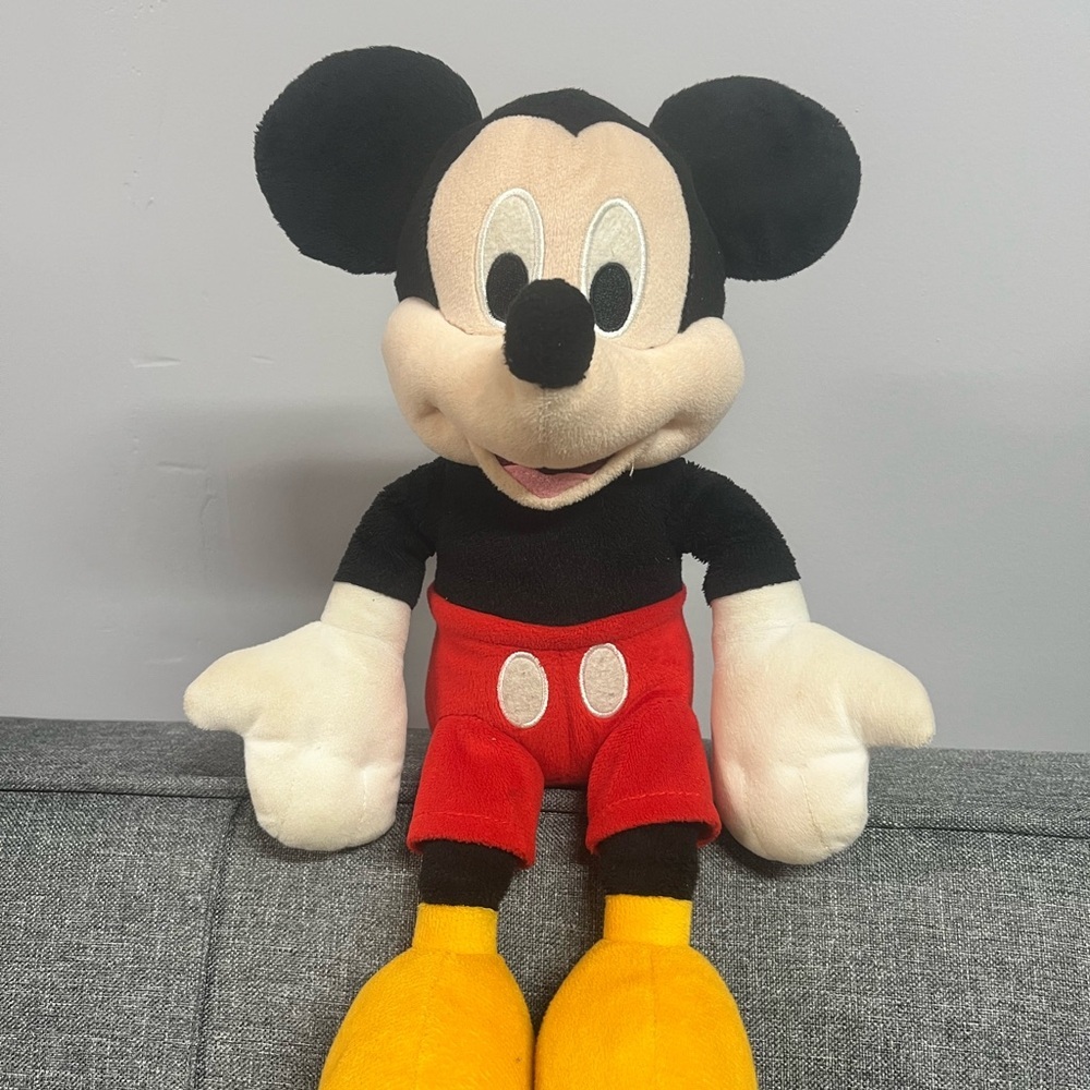 Disney Mickey Mouse Plush - Black, Red, Yellow